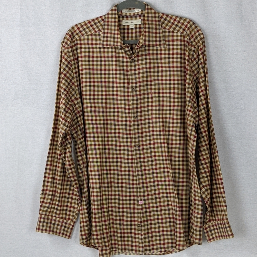 JOSEPH ABBOUD Men's 100% Cotton CHECKED SHIRT